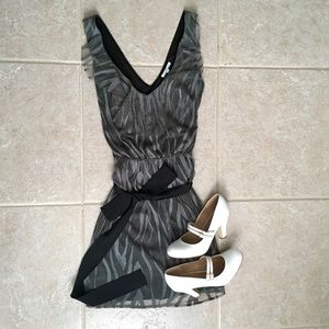 Charlotte Russe Gray Laced Mini